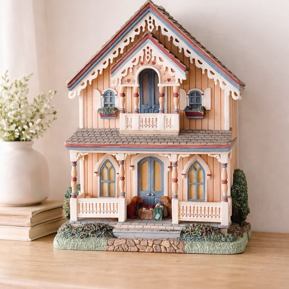 Brian Baker Martha’s Vineyard Cottage Wall Mantel Sculpture Hand Painted Vintage - Picture 16 of 16